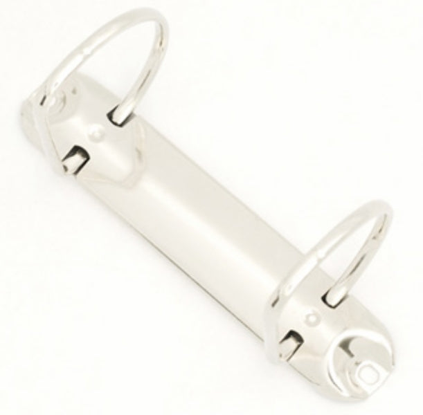 Herrajes tamaño especial de 123 mm de largo, sin palancas de apertura, en acabado níquel, con dos argollas en 'D' recto de 2 pulgadas y base de 26 mm, capacidad para 520 hojas, caja con 240 piezas. Herrajes tamaño especial de 123 mm de largo, sin palancas de apertura, en acabado níquel, con dos argollas en 'D' recto de 2 pulgadas y base de 26 mm, capacidad para 520 hojas, caja con 240 piezas.